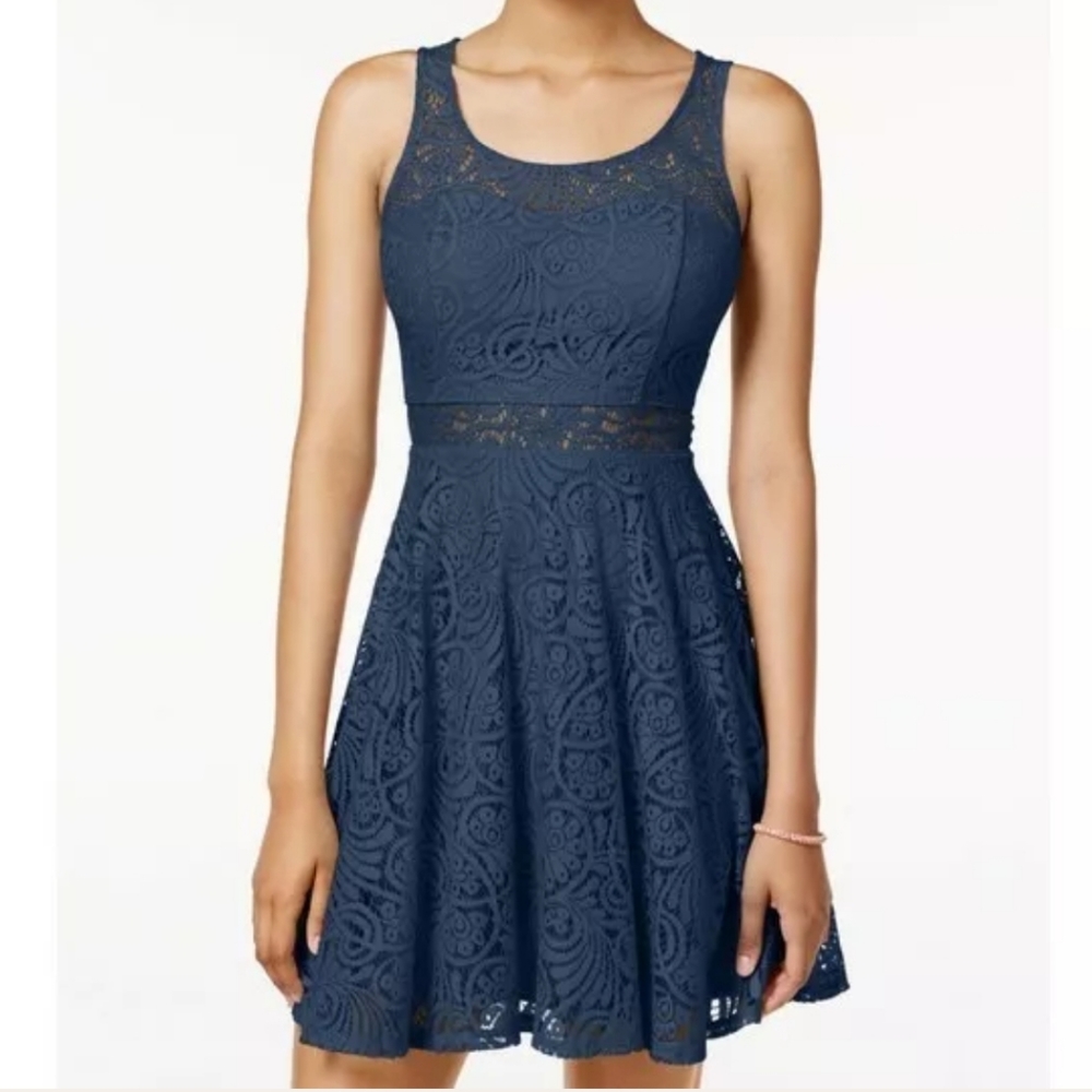 American Rag blue lace dress XS